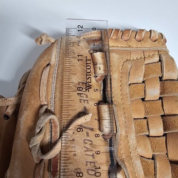 Vintage Rawlings Baseball Glove RBG 36BO Leather 12" Adult Right Hand Throw Tan - Picture 7 of 9